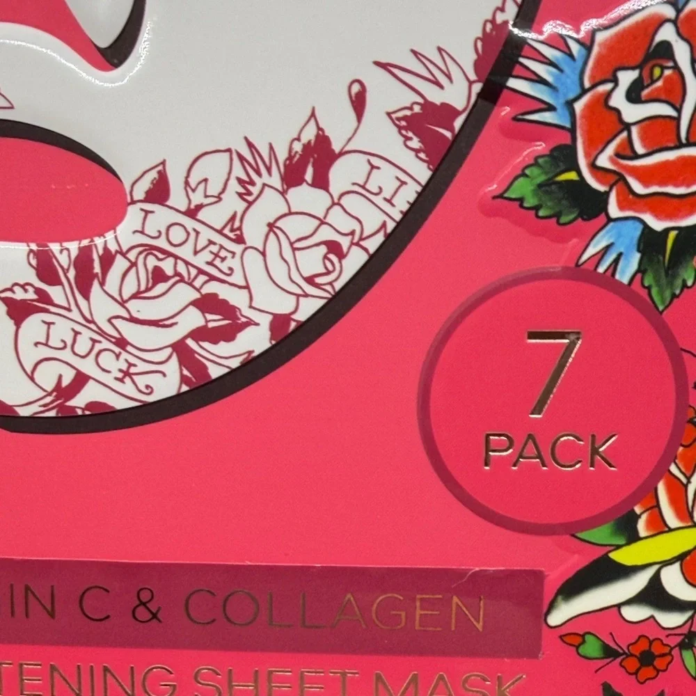 Ed Hardy Vitamin C & Collagen Mask Set 7 ct. SEALED. BNIB.
